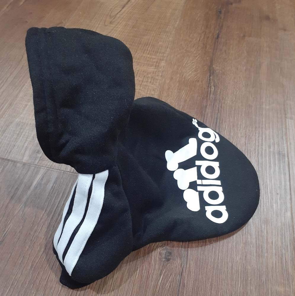 NWOT Black Doggie Track Jacket "Adidog" - Picture 5 of 7